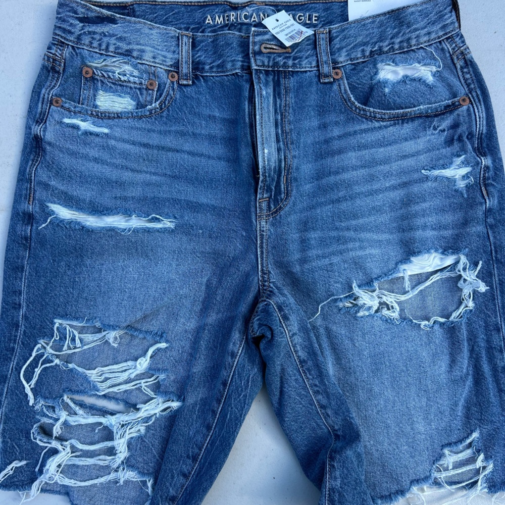 American Eagle Light Blue Baggy Bermuda Jeans